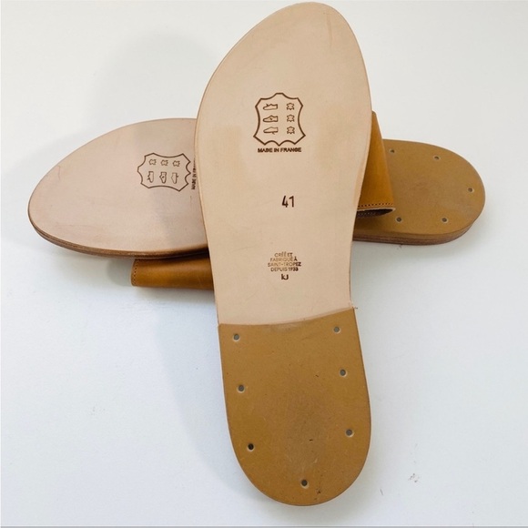 K. Jacques leather tan flats - Picture 4 of 10